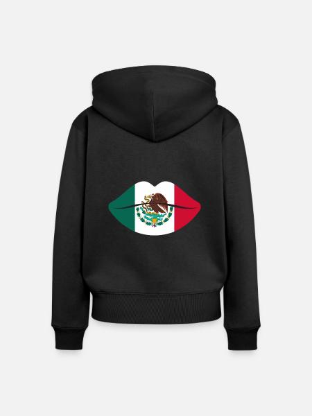 Kuss Mexiko - Frauen Premium Bio Zip Hoodie - Schwarz