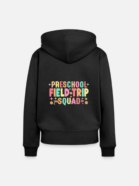 Vorschul-Exkursions-Trupp - Frauen Premium Bio Zip Hoodie - Schwarz