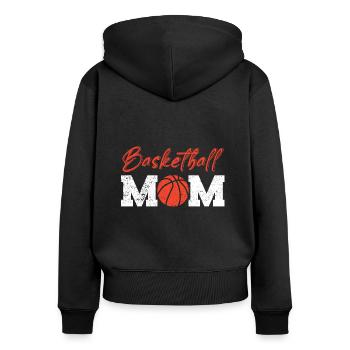 Basketball Basketballspieler Vintage Spruch Basket - Frauen Premium Bio Zip Hoodie - Schwarz - Hinten - Julia (174cm)