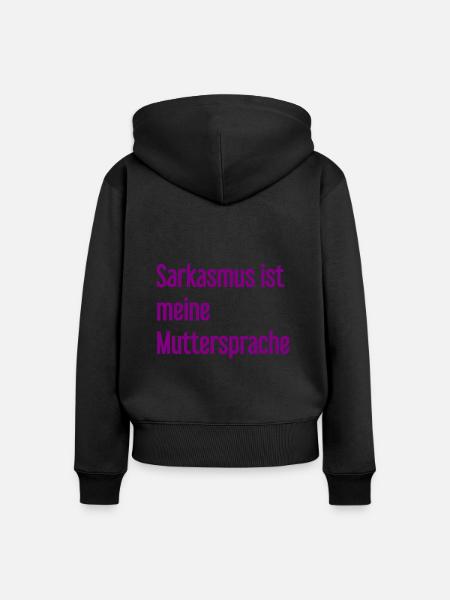 Sarkasmus-Profi - Frauen Premium Bio Zip Hoodie - Schwarz