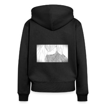 Mask girl - Women's Premium Organic Zip Hoodie - black - Back - Julia (174cm)
