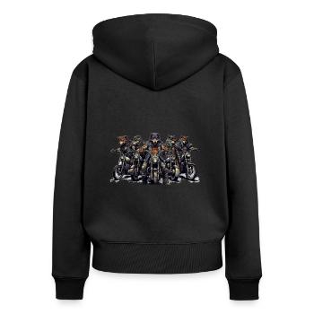Road Wolves - Women's Premium Organic Zip Hoodie - black - Back - Julia (174cm)