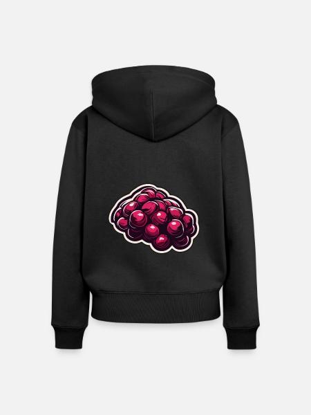 Lebensmittel / Obst / Markt / Vitamine / Design - Frauen Premium Bio Zip Hoodie - Schwarz