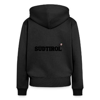 Tyrol du Sud - Sweat à capuche zippé Premium bio Femme - noir - Dos - Julia (174cm)