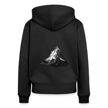 Mount Matterhorn - Women's Premium Organic Zip Hoodie - black - Back - Julia (174cm)
