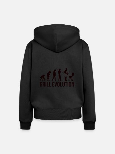 grill evolution - Frauen Premium Bio Zip Hoodie - Schwarz