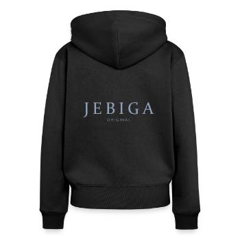 Jebiga original cadeau Jugo Yougoslavie SFRJ - Sweat à capuche zippé Premium bio Femme - noir - Dos - Julia (174cm)