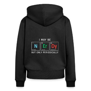 Wissenschaft Vintage Astronomie Sprüche - Frauen Premium Bio Zip Hoodie - Schwarz - Hinten - Julia (174cm)