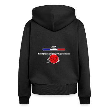 PARIS Liberté, égalité, mixité, c'est ça la France - Women's Premium Organic Zip Hoodie - black - Back - Julia (174cm)
