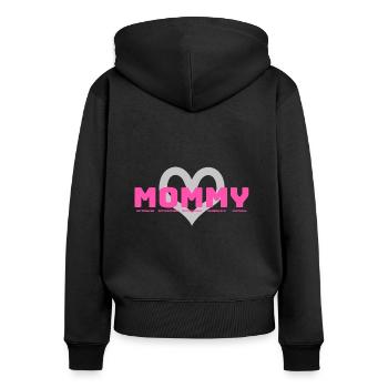 Geschenkidee zum Muttertag 2023 | Mutter T-Shirts - Frauen Premium Bio Zip Hoodie - Schwarz - Hinten - Julia (174cm)