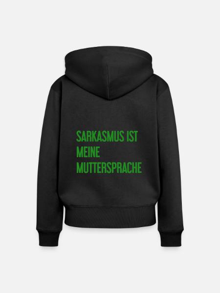 Sarkasmus-Profi - Frauen Premium Bio Zip Hoodie - Schwarz