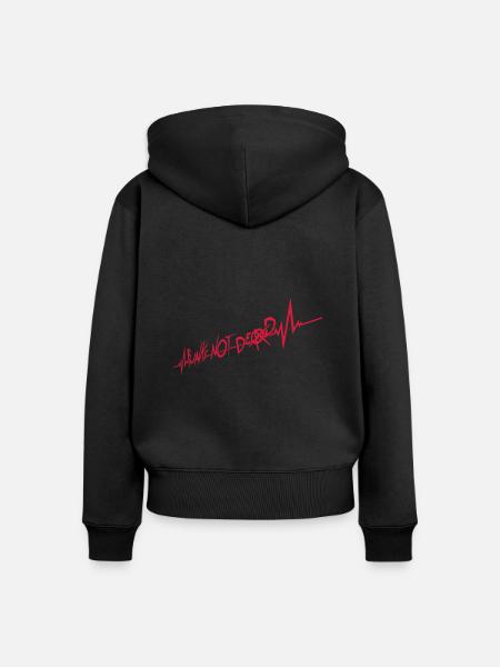 punks not dead Zitat - Frauen Premium Bio Zip Hoodie - Schwarz