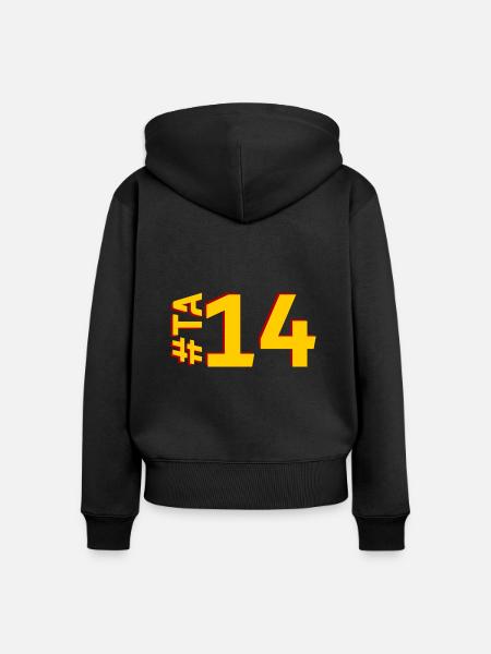 TA14-KARTON - Frauen Premium Bio Zip Hoodie - Schwarz