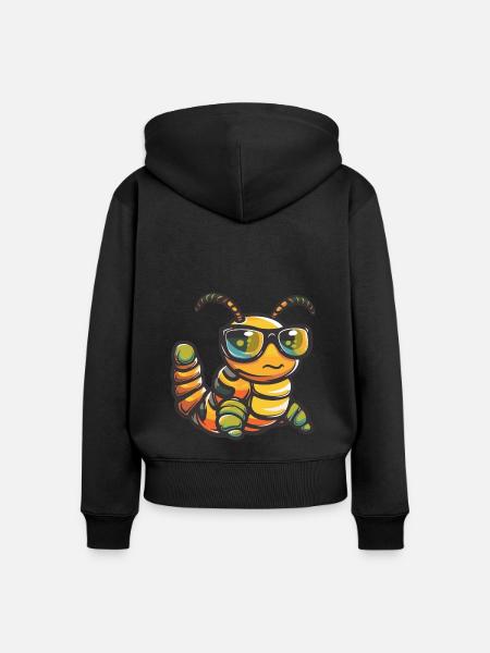 Wurm Tier - Frauen Premium Bio Zip Hoodie - Schwarz
