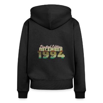 Édition limitée 30e anniversaire (SCR) 12/1994 - Sweat à capuche zippé Premium bio Femme - noir - Dos - Julia (174cm)