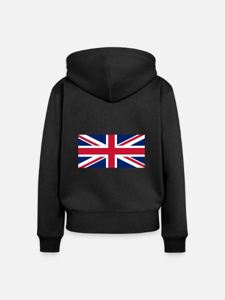 UK-Flagge - Frauen Premium Bio Zip Hoodie - Schwarz