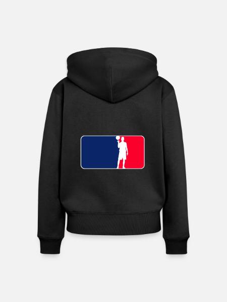 Basketball Logo - Frauen Premium Bio Zip Hoodie - Schwarz