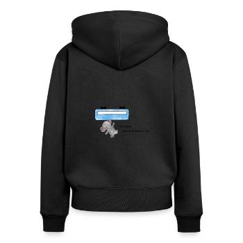 L’endroit où les éléphants volent - Sweat à capuche zippé Premium bio Femme - noir - Dos - Julia (174cm)