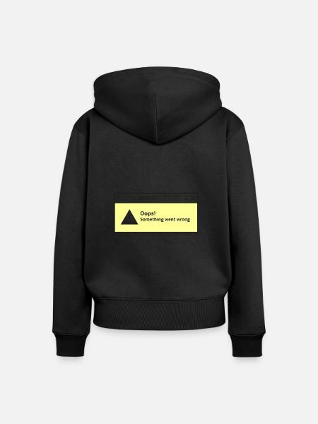 Warnmeldung Systemdialog Fehler Computer - Frauen Premium Bio Zip Hoodie - Schwarz