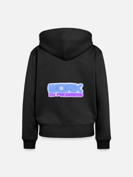 Work in progress - Frauen Premium Bio Zip Hoodie - Schwarz