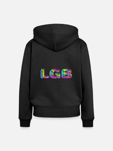 LGB - Frauen Premium Bio Zip Hoodie - Schwarz