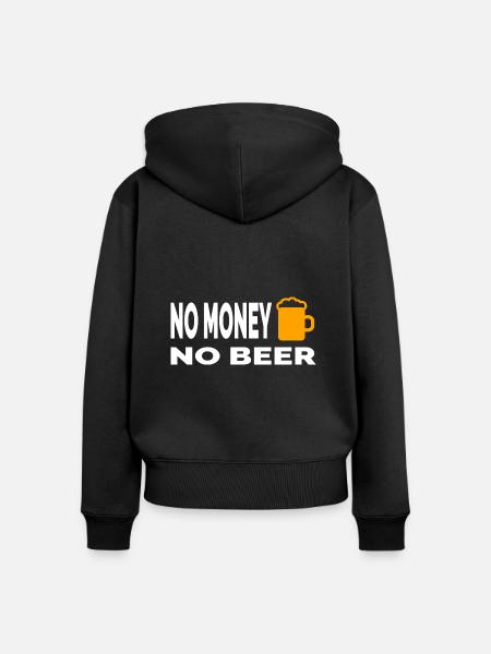Bier - Frauen Premium Bio Zip Hoodie - Schwarz