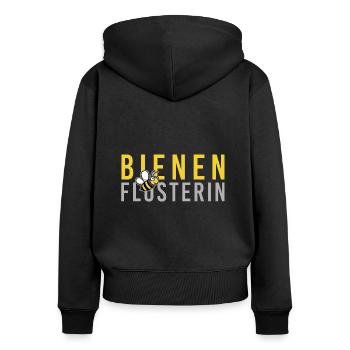 Bienenflüsterin Biene Imkerin bee Bienenkönigin - Frauen Premium Bio Zip Hoodie - Schwarz - Hinten - Julia (174cm)