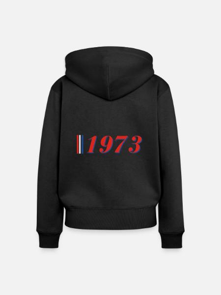Jahr 1973 - Frauen Premium Bio Zip Hoodie - Schwarz