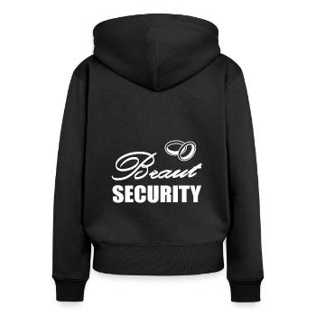 Junggesellinnenabschied - Frauen Premium Bio Zip Hoodie - Schwarz - Hinten - Julia (174cm)