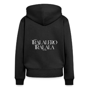 Tralalero Tralala - Sweat à capuche zippé Premium bio Femme - noir - Dos - Julia (174cm)