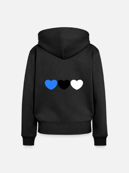 Estnisches Herz - Frauen Premium Bio Zip Hoodie -