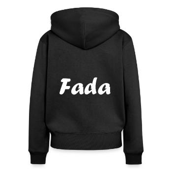 fada - Sweat à capuche zippé Premium bio Femme - noir - Dos - Julia (174cm)