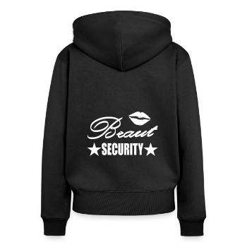Junggesellinnenabschied - Frauen Premium Bio Zip Hoodie - Schwarz - Hinten - Julia (174cm)