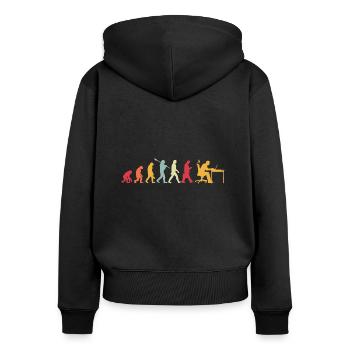 Programmierer Softwareentwickler Coder Sprüche - Frauen Premium Bio Zip Hoodie - Schwarz - Hinten - Julia (174cm)