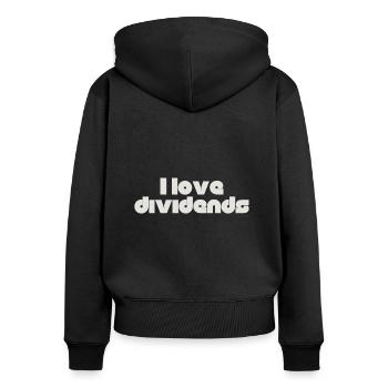I love dividends - Women's Premium Organic Zip Hoodie - black - Back - Julia (174cm)