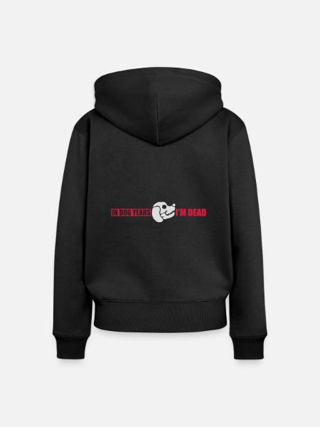 in dog years Dead - Frauen Premium Bio Zip Hoodie - Schwarz