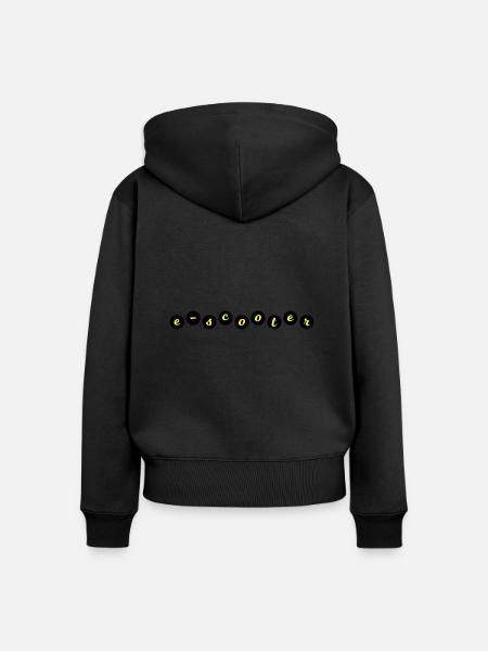 E-Scooter Roller Scooter - Frauen Premium Bio Zip Hoodie - Schwarz