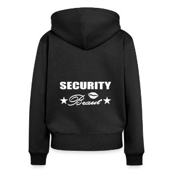 Junggesellinnenabschied - Frauen Premium Bio Zip Hoodie - Schwarz - Hinten - Julia (174cm)