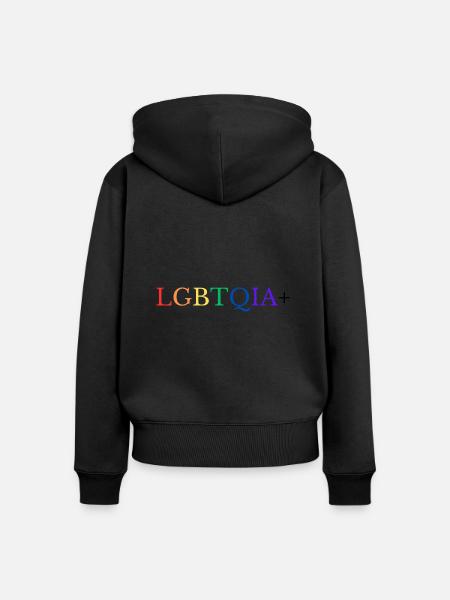LGBTQIA+ - Frauen Premium Bio Zip Hoodie - Schwarz