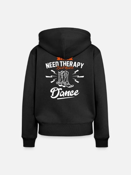 I Need to dance - Frauen Premium Bio Zip Hoodie - Schwarz
