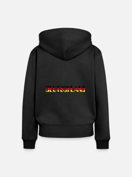 Deutschland SRG - Frauen Premium Bio Zip Hoodie - Schwarz
