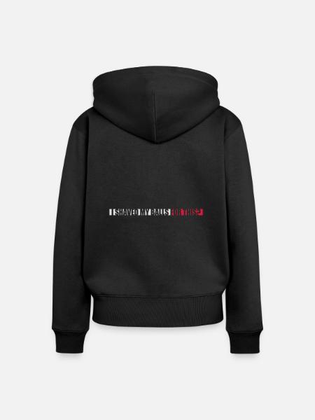 I shaved my balls - Frauen Premium Bio Zip Hoodie - Schwarz