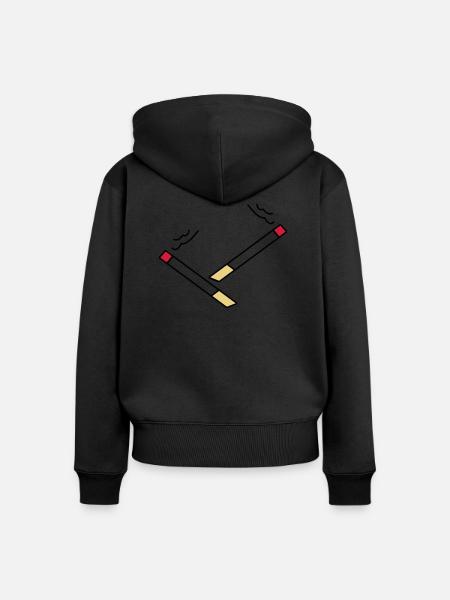 zigarette5 - Frauen Premium Bio Zip Hoodie - Schwarz