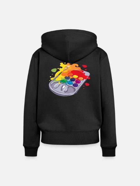 Farbpalette Nr. 2 - Frauen Premium Bio Zip Hoodie - Schwarz