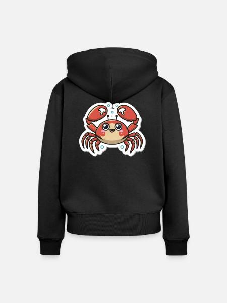 Krabbenliebhaber - Frauen Premium Bio Zip Hoodie - Schwarz