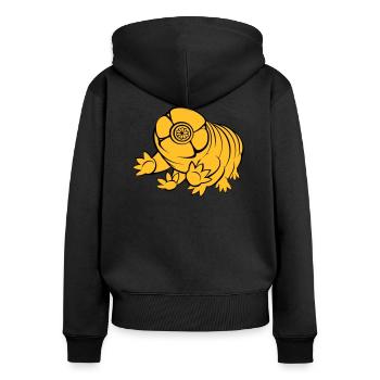 Barbes Tardigrade - Sweat à capuche zippé Premium bio Femme - noir - Dos - Julia (174cm)