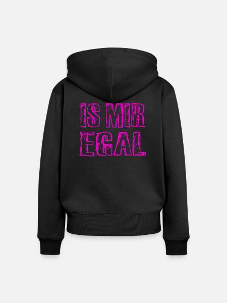 Is Mir Egal - Frauen Premium Bio Zip Hoodie - Schwarz