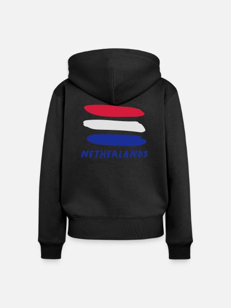 Netherlands - Frauen Premium Bio Zip Hoodie - Schwarz