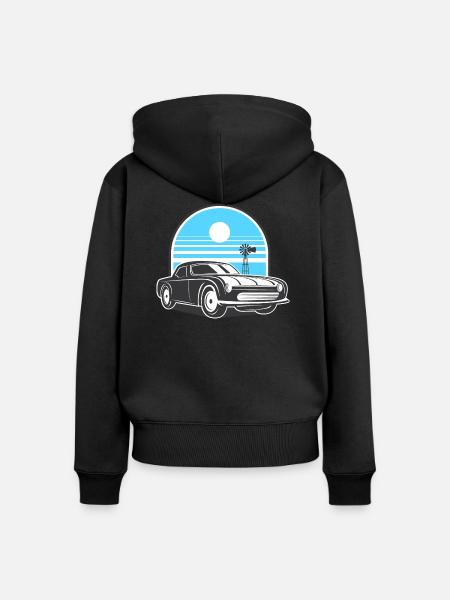 Classic Car - Frauen Premium Bio Zip Hoodie - Schwarz