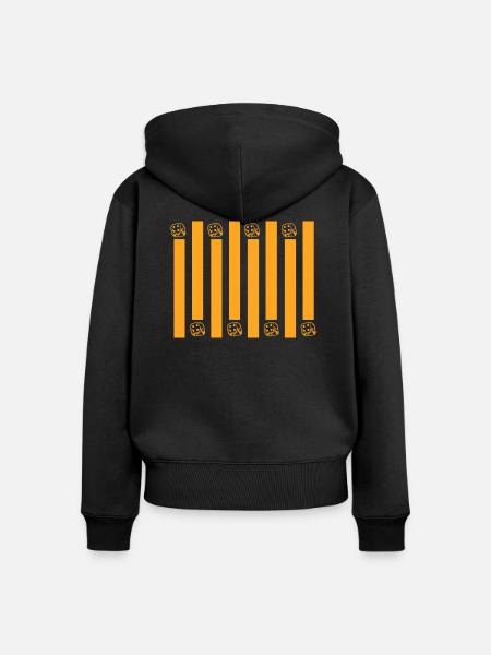 boardgame chess backgammon game night - Frauen Premium Bio Zip Hoodie - Schwarz